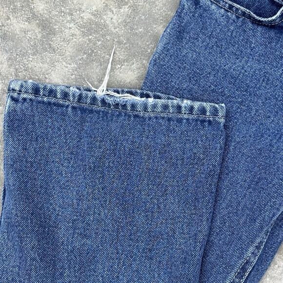 Y2K SQZ Jeans Kids Girls Sz 7 Pockets Blue Cotton Flare 90s Classic Cotton - Picture 4 of 14